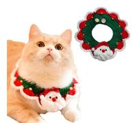 KAYNO Cat Christmas Collar, Pet, Cat, Dog Knitted Scarf, Pet Christmas Knitted Bow Tie with Bells/Cartoon Elk/Santa Claus/Bow Tie.