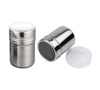 KaYno Stainless Steel Spice Jar Dredge Shaker, 2 Pcs Salt Shaker, for Chocolate, Cocoa, Flour, Icing Sugar Duster, Spice Bottle (5 * 7cm)