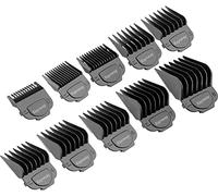 KAYNWAY Magnetic Clipper Guards Cutting Guides for Andis Clipper Guards with Magnetic Clip, Attachment Combs -1.5mm to 25mm, 10 Pack (Black)
