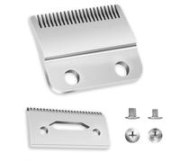 Kaynway Replacement Blades for Wahl Clipper, Stagger Carbon Steel Blade for Wahl Magic Clip Senior Sterling-4 Super Taper Hair Clipper Model #8148, 8591,8400, 8504,1919 (Silver)