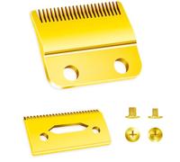 Kaynway Replacement Clippers Blades for Wahl Clipper, Stagger Sharp Stainless Steel Blade for Wahl Magic Clip Senior Sterling-4 Super Taper Hair Clipper Model #8148, 8591,8400, 8504,1919 (Gold)