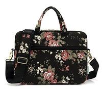kayond Black C Rose Patten water resistant Laptop Shoulder Messenger Bag Case Sleeve for 15 Inch 15.6 Inch Laptop,Laptop Briefcase