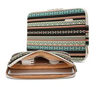 KAYOND Black stripe Water-resistant 14 inch Canvas laptop sleeve with pocket for 14 inch 14.1 inch laptop case Macbook Pro 15.4 A1707 A1990 (14-14.1 inch, Black stripe)