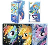 KAYOU Genuine My Little Pony Card Friendship Forever Glorious Moon Pack Sparkling Colored Gemstones Anime Collectible Cards 18 packs per box