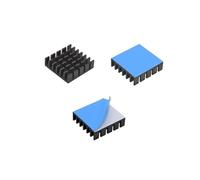 KAYOUDE 10pcs Aluminum Heatsink Radiator Cooler Heat Sink for Electronic IC Chip RAM MOS Cooling with Thermal Conductive Tape(20x20x6mm)