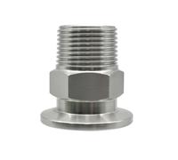 KAYOUDE 1pc KF High Vacuum Outer Wire Joint Hexagon 304 Stainless Steel KF16/25/40/50 Quick Flange Fittings British 3/4 "~1" PT Thread(KF25,3/4")