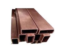 KAYOUDE 3mm/4mm/5mm/6mm/8mm Side Width T2 Copper Square Tube Hollow Pipe Through Pass Vessel Length 100mm/150mm/200mm 1pc(D4xD8x1mmx150mm)