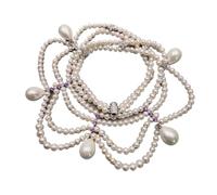 KAYOUDE Cultured White Pearl Teardrop Sea Shell Pendant Necklaces
