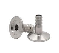 KAYOUDE KF16 KF25 KF40 KF50 X 6 8 10 13 16 20mm Barbed Hose Tail Adapter Vacuum Fitting SS304 Stainless Steel, 1pcs(KF25-25mm)