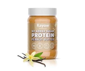 Kayow Nutrition Vanilla Protein Peanut Butter | High Protein | No Added Sugar | No Palm Oil, Keto Friendly | Guilt-Free Nut Butter | Low Carb | 350g Jar