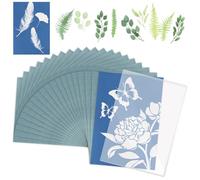 Kayqbonke Pack of 36 Cyanotype Paper Kit, Highly Sensitive Sun Printing Paper, Solar Paper, Cyanotype Paper, Sun Print Paper Kit with Plastic Tool for Children, Adults, Make Your Own DIY, Crafts