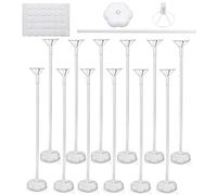 KAYSENSUK12 Set Balloon Stand with Plastic Pallet Balloon Stand Kit Support Sticks with Base for Birthday Party Wedding Decoration Garden Parties and Celebrations,Reusable Balloon Holder Fastener