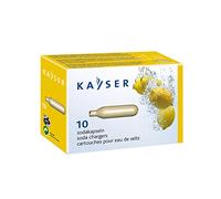 Kayser Stainless Steel 8 Gram CO2 Chargers - Pack of 10, Silver