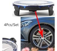 Kayserena Mercedes Centre Caps 4Pcs/Set OEM Size Replacement for Be-nz Wheel Center Hub Caps Caps 75mm/2.95'' (Blue)