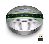 Kaysuda SP300 Bluetooth Speakerphone 360º Voice Pickup 6 AI Echo & Noise Canceling Microphones, 18H Call Time, Bluetooth 5.0/USB C/Dongle Compatible with Leading Platforms, Home Office