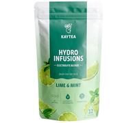 KAYTEA Lime & Mint Herbal Tea and Fruit Tea - 12 Hydro Infusion Tea Bags - Caffeine Free, Zero Sugar & Calories - Unsweetened Flavoured Tea with Added Electrolytes