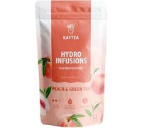 KAYTEA Peach & Green Herbal Tea and Fruit Tea - 12 Hydro Infusion Tea Bags - Moderately Caffeinated, Zero Sugar & Calories - Unsweetened Flavoured Tea with Added Electrolytes