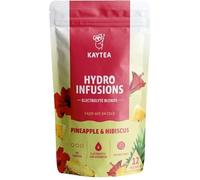 KAYTEA Pineapple & Hibiscus Herbal tea and Fruit Tea - 12 Hydro Infusion Tea Bags - Caffeine Free, Zero Sugar & Calories - Unsweetened Flavoured Tea with Added Electrolytes