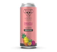 KAYTEA Pineapple Passionfruit and Hibiscus Ice Tea (1 x 330 mL) - Hibiscus Infusion - Pineapple and Passionfruit Flavours - Organic Certified & Natural Ingredients