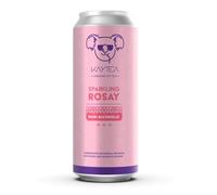 KAYTEA Sparkling Rosay Ice Tea (1 x 330 mL) - Herbal Infusion - Pink Guava Flavour - Cold Brewed - Organic Certified & Natural Ingredients - Caffeine & Alcohol Free
