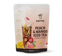 KAYTEA Vegan Ice Tea Powder, Mango & Peach Iced Tea Cold or Hot Brew (1KG) | Natural Fruit | Instant Mix | No Artificial Ingredients | Light Caffeine | 33 Servings | Tropical & Refreshing