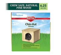 Kaytee Chin Hut Hideaway, Natural Pine, Safe No Glue Or Screws, for Chinchillas, Rats, Hedgehogs, 8 X 6.25 X 6.25 Inches