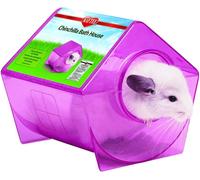Kaytee Chinchilla Dust Bath House Enclosed Cage Accessory + Free Sand Sample