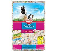 Kaytee Clean & Cozy Super Absorbent Paper Bedding for Cages, Hamster, Gerbil, Mice, Rabbit, Guinea Pig, 49.2 Litre, Confetti,White with paper confetti pieces,40 x 14 x 30 cm (L x W x H)