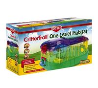 Kaytee Critter Trail-1, One Level Habitat Cage for Hamsters, Gerbils, Mice, Narrow Wire Spacing, White