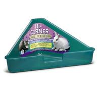 Kaytee High Corner Litter Pan, for Ferrets, Rabbits, Guinea Pigs, Large (Colours May Vary)