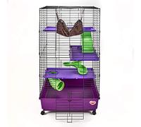 Kaytee My First Home Deluxe Multi-Level Habitat with Casters for Pet Ferrets 24" x 24" x 41.5"
