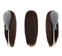 KAYTMSDI 3/4 Half Wig 100% Indian Remy Human Hair Silky Straight 30 Inch 300g #130