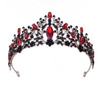 KAYTMSDI - Classic Crystal Tiara for Women Wedding Birthday Party Diamond Crown Gold Black