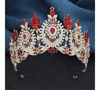 KAYTMSDICrystal Pageant Miss Bridal Crown Vintage Rhinestone Big Tiara Wedding Headdress For Party Jewelry Hair Accessories Gold pnnrk