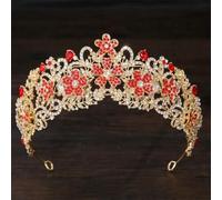 KAYTMSDIWomen's Crystal Flower Tiara Wedding Party Crown Hair Accessories silver