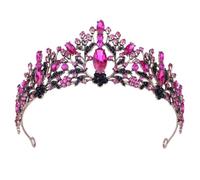 KAYTMSDIWomen's Vintage Crystal Tiara Wedding Birthday Party Tiara Crystal Diamond Crown Vintage Gold Rose 1