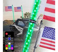 Kayziu ZCX lighted whips 2PCS LED Whip Lights With Remote Control 360° Spiral Antenna For UTV,ATV,Truck 3FT/4FT/5FT led whip lights (Color : 5ft)
