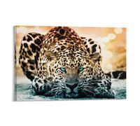 KAYZTGSDA Leopard Canvas Prints Wall Art Waterproof Giclee Canvas Prints Wall Art for Wall Decor Artwork Home Office Decorations for Living Room Bedroom Bathroom Corridor 20x30inch(50x75cm)