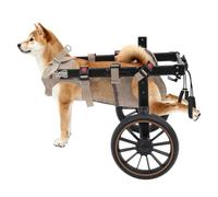 Kazafa Pet Rehabilitation Walking Aid Adjustable Design Dog Wheels for Back Legs with Leash D-Ring, Locking Buckles, Open Crotch Design, Dog Wheelchair for Senior Dogs, Rehabilitation Training (L)