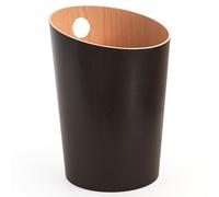 Kazai.® Design Paper Bin 'Bennet' | Unique Waste Paper Basket for Office, Bedroom, Children's Room, and More | Office Bin Made of Real Wood Veneer | Brown