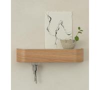 Kazai. Key Holder for Wall 'Toke' | Minimalist Key Hooks Wall Mounted Design from Berlin | Modern Wooden Key Hanger with Shelf | Key Rack for Stylish Hallway Furniture | Oak