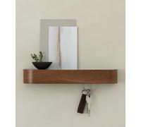 Kazai. Key Holder for Wall 'Toke' | Minimalist Key Hooks Wall Mounted Design from Berlin | Modern Wooden Key Hanger with Shelf | Key Rack for Stylish Hallway Furniture | Walnut