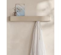 Kazai. Wall Coat Rack 'Tone' | Modern Coat Rack with Hidden Jacket Hooks and Shelf | Design Hallway Coat Rack Made of Metal | Hook Rail Wall Mounting | Taupe Sand