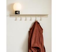 Kazai. Wall Mounted Coat Rack with Shelf 'Holmsen' | Modern Coat Hooks Wall Mounted | Hanger with Storage Shelf | Metal Hook Rack for Hallway | Sand-Taupe