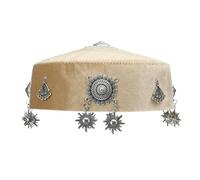 Kazakh Folk Costume Hat Traditional Ethnic Design Polyester Fabric For Cultural Event And Daily Wear Vintage Ethnic Headwear For Adults