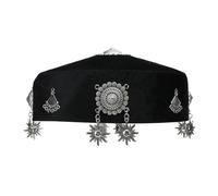 Kazakh Folk Costume Hat Traditional Ethnic Design Polyester Fabric For Cultural Event And Daily Wear Cultural Event Hat