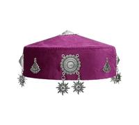 Kazakh Folk Costume Hat Traditional Ethnic Design Polyester Fabric For Cultural Event And Daily Wear Cultural Event Hat