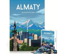 Kazakhstan Adults 1000 Pieces Puzzle Think Training Light Recreation Defined Edges Thoughtful Gift size 50x75cm