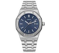 Kazakhstan Asian Countries Man Business Style Royal Family Watch Luxury Timepiece for Men silverbandblackpalte
