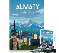 Kazakhstan Jigsaw Puzzles for Adults 1000 Piece Brain Memory Pleasant Leisure Tight Lock Creative Gift size 38x52cm